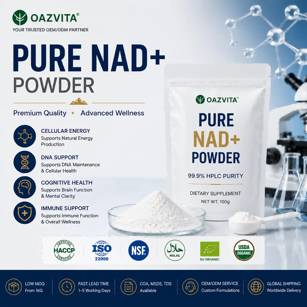 Top 7 Benefits of Using Pure NAD+ Powder in Wellness